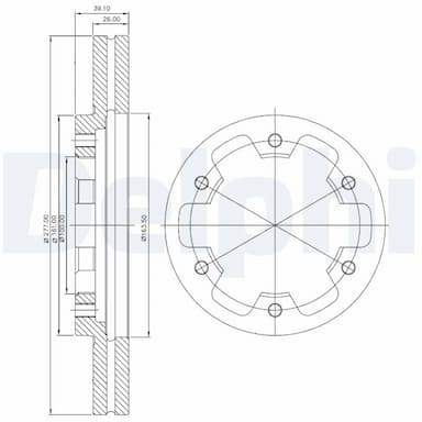 Bremžu diski DELPHI BG3422 1