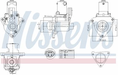 Izpl. gāzu recirkulācijas vārsts NISSENS 98510 1