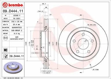 Bremžu diski BREMBO 09.D444.11 1