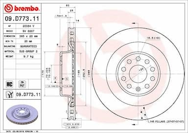 Bremžu diski BREMBO 09.D773.11 1