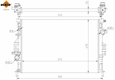 Radiators, Motora dzesēšanas sistēma NRF 53811A 5