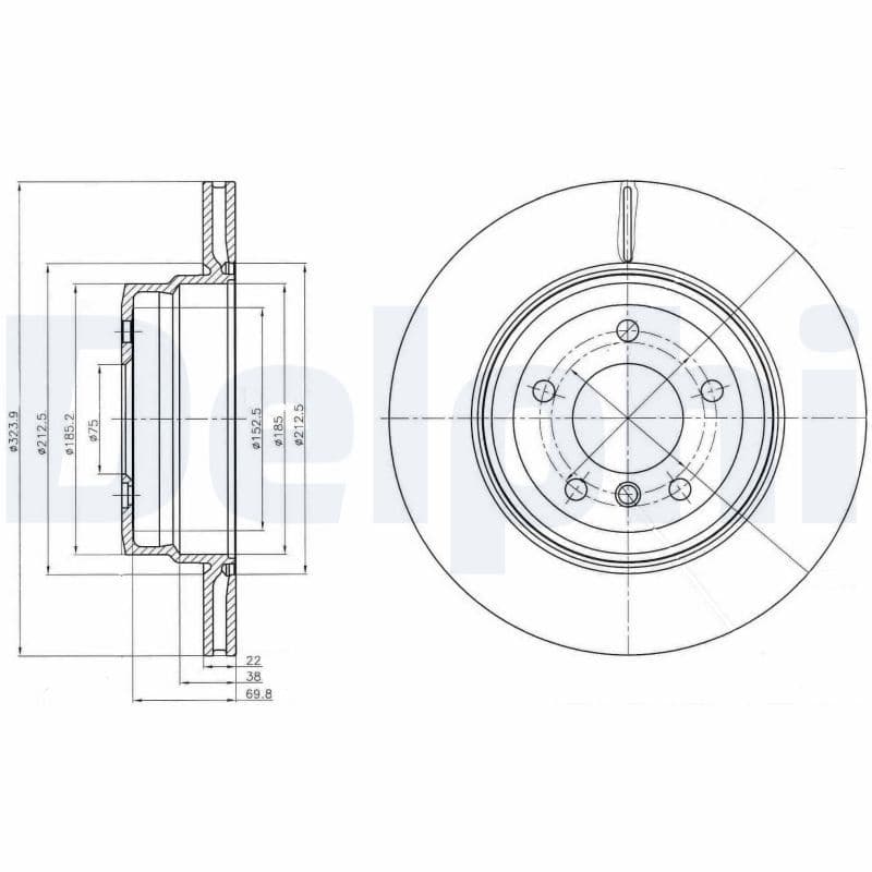 Bremžu diski DELPHI BG4284 1