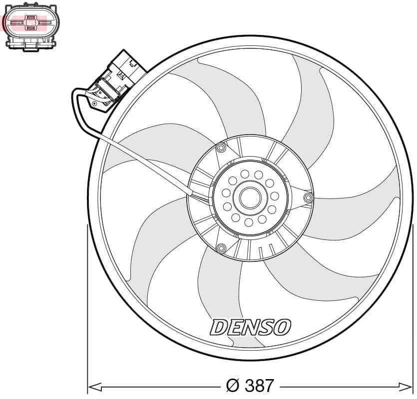 Ventilators, Motora dzesēšanas sistēma DENSO DER20017 1