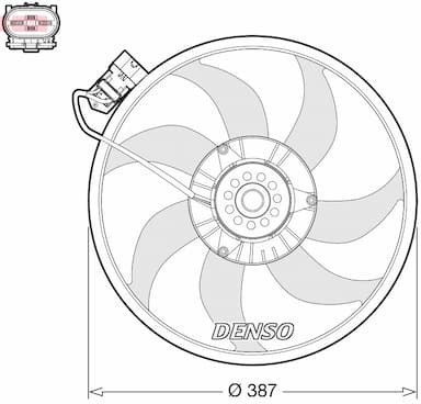 Ventilators, Motora dzesēšanas sistēma DENSO DER20017 1