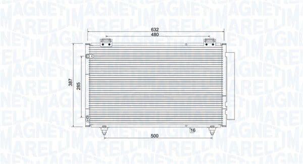 Kondensators, Gaisa kond. sistēma MAGNETI MARELLI 350203925000 1