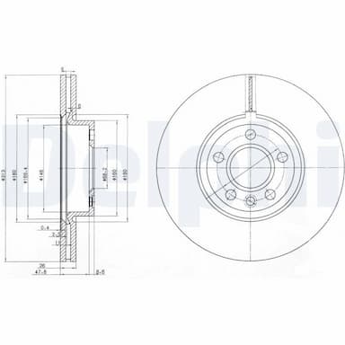 Bremžu diski DELPHI BG3719 1