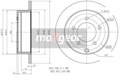 Bremžu diski MAXGEAR 19-2389 2