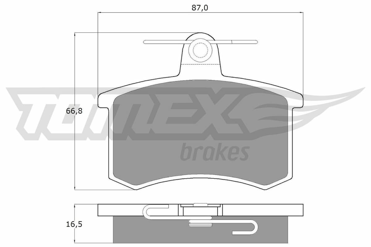 Bremžu uzliku kompl., Disku bremzes TOMEX Brakes TX 10-62 1