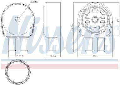 Eļļas radiators, Motoreļļa NISSENS 90946 5