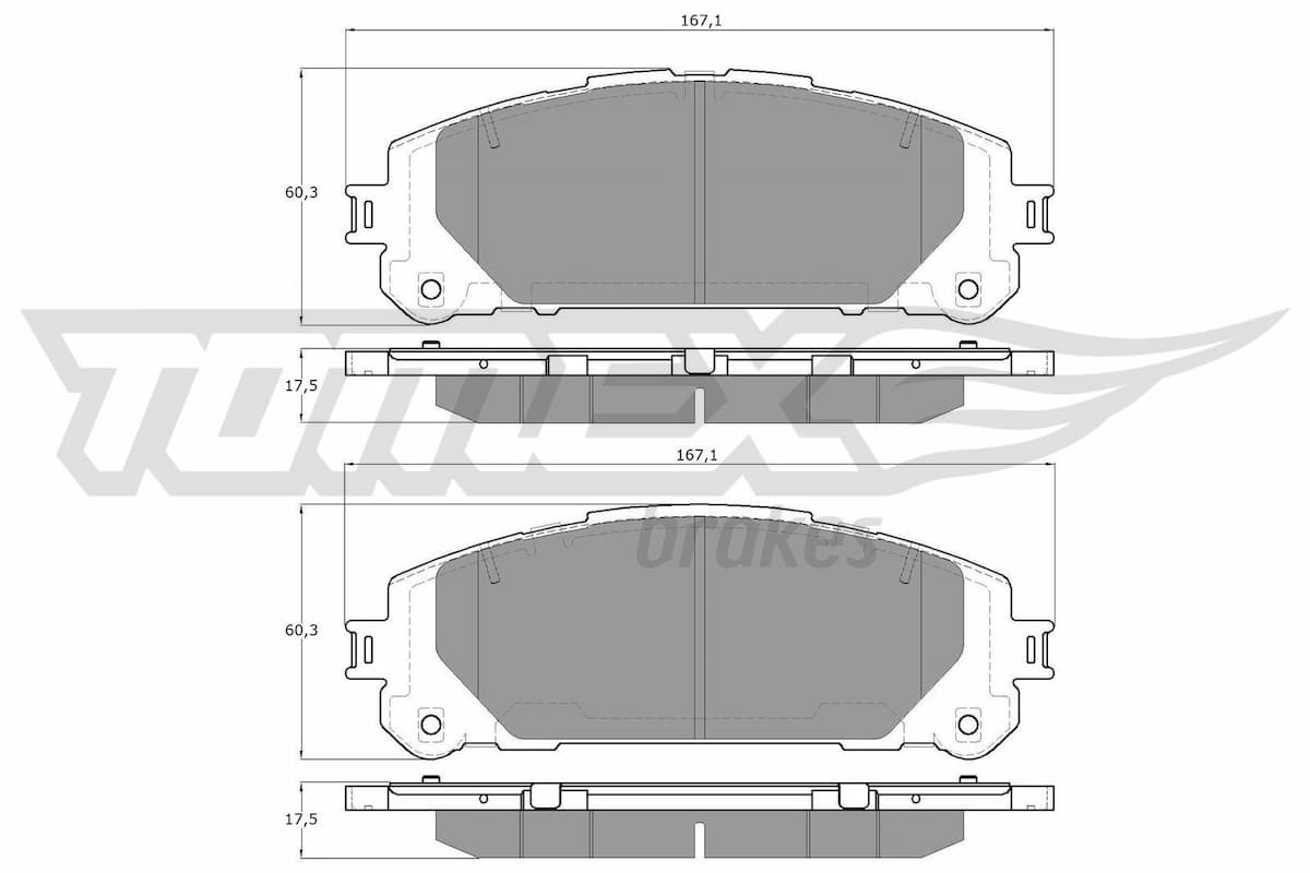 Bremžu uzliku kompl., Disku bremzes TOMEX Brakes TX 60-20 1