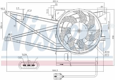 Ventilators, Motora dzesēšanas sistēma NISSENS 85017 6