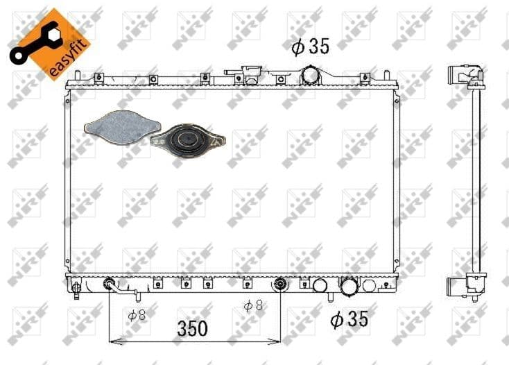 Radiators, Motora dzesēšanas sistēma NRF 53304 1