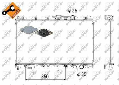 Radiators, Motora dzesēšanas sistēma NRF 53304 1