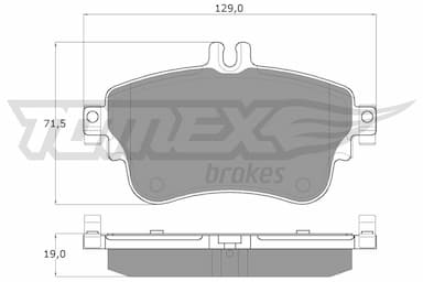 Bremžu uzliku kompl., Disku bremzes TOMEX Brakes TX 18-07 1