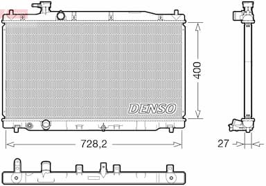 Radiators, Motora dzesēšanas sistēma DENSO DRM40050 1