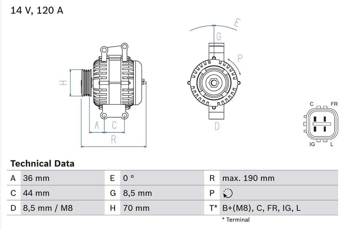 Ģenerators BOSCH 0 986 082 050 1