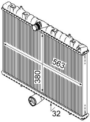 Radiators, Motora dzesēšanas sistēma MAHLE CR 889 000S 2