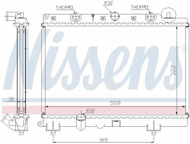 Radiators, Motora dzesēšanas sistēma NISSENS 64305A 6