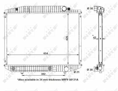 Radiators, Motora dzesēšanas sistēma NRF 58131 1