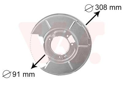 Dubļu sargs, Bremžu disks VAN WEZEL 0646374 1