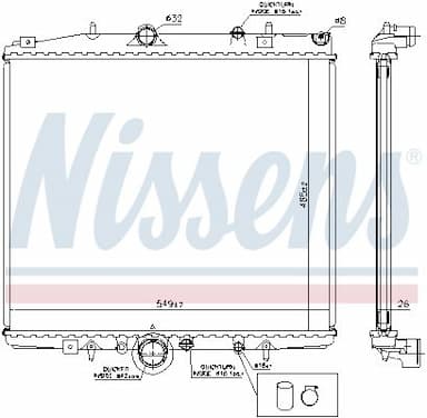 Radiators, Motora dzesēšanas sistēma NISSENS 63695A 6