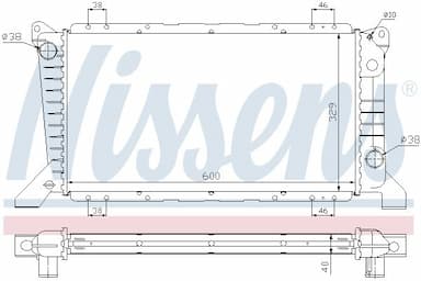 Radiators, Motora dzesēšanas sistēma NISSENS 62241A 5