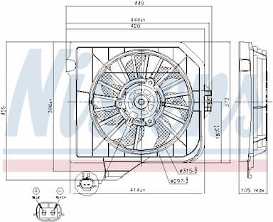 Ventilators, Motora dzesēšanas sistēma NISSENS 85091 6