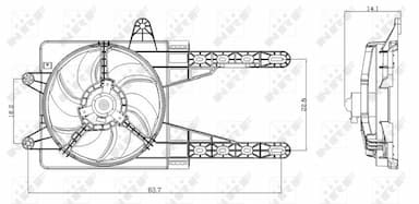 Ventilators, Motora dzesēšanas sistēma NRF 47247 2