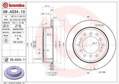 Bremžu diski BREMBO 09.A334.11 1