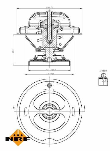 Termostats, Dzesēšanas šķidrums NRF 725074 5