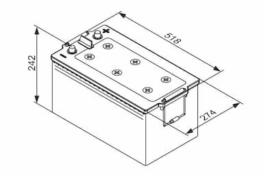 Startera akumulatoru baterija BOSCH 0 092 TE0 888 5