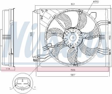 Ventilators, Motora dzesēšanas sistēma NISSENS 85948 6