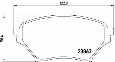 Bremžu uzliku kompl., Disku bremzes BREMBO P 49 029 1