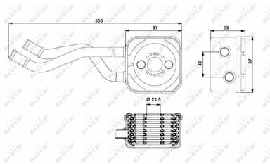 Eļļas radiators, Motoreļļa NRF 31175 5