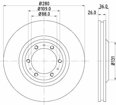 Bremžu diski HELLA 8DD 355 106-001 4