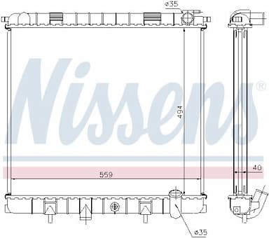 Radiators, Motora dzesēšanas sistēma NISSENS 64319A 5