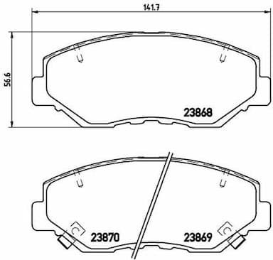 Bremžu uzliku kompl., Disku bremzes BREMBO P 28 035 1