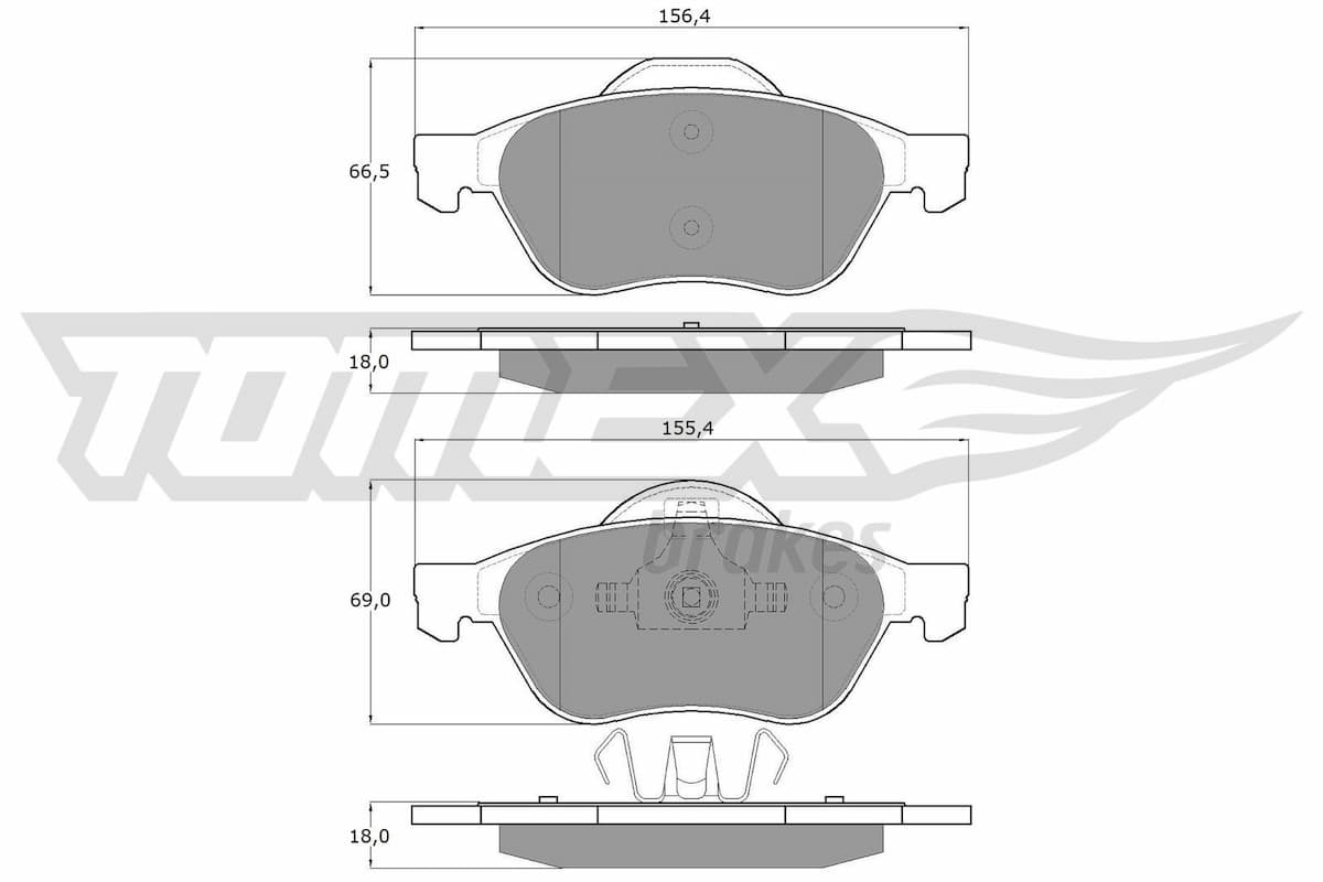 Bremžu uzliku kompl., Disku bremzes TOMEX Brakes TX 14-71 1