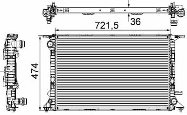 Radiators, Motora dzesēšanas sistēma MAHLE CR 911 000P 2