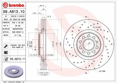 Bremžu diski BREMBO 09.A813.11 1