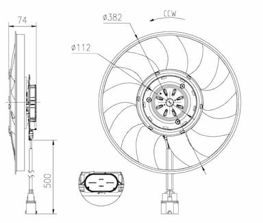 Ventilators, Motora dzesēšanas sistēma NRF 47919 5