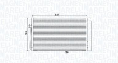 Kondensators, Gaisa kond. sistēma MAGNETI MARELLI 350203899000 2