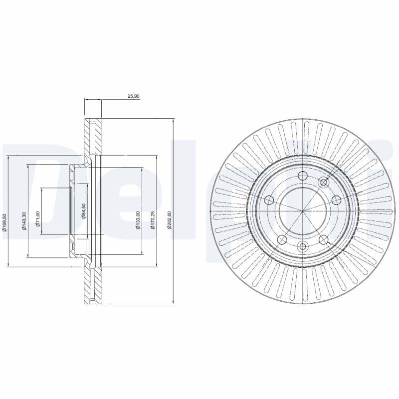 Bremžu diski DELPHI BG3835C 1