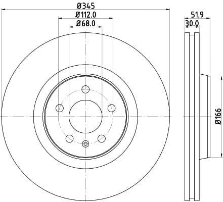 Bremžu diski HELLA 8DD 355 117-181 1