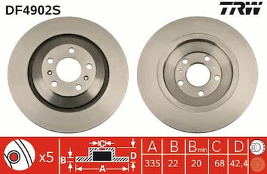 Bremžu diski TRW DF4902S 1