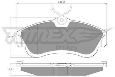 Bremžu uzliku kompl., Disku bremzes TOMEX Brakes TX 10-95 1