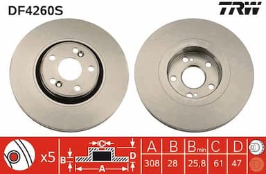 Bremžu diski TRW DF4260S 1
