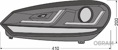 Pamatlukturu komplekts ams-OSRAM LEDHL102-BK 2