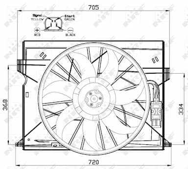 Ventilators, Motora dzesēšanas sistēma NRF 47444 3