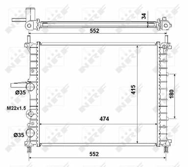 Radiators, Motora dzesēšanas sistēma NRF 53227 4